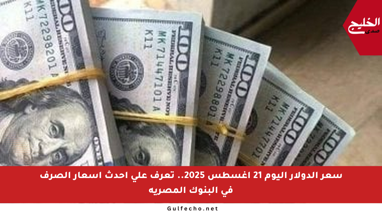 سعر الدولار اليوم 21 أغسطس 2025.. تعرف على أحدث أسعار الصرف في البنوك المصرية